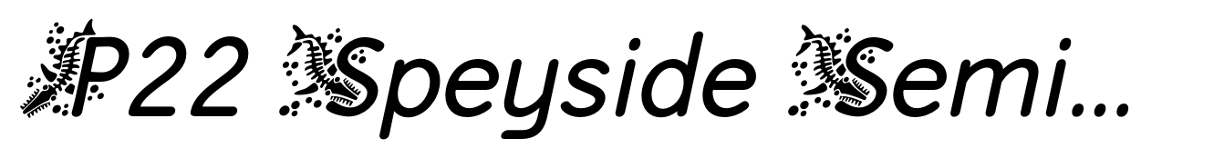 P22 Speyside SemiBold Initials Italic